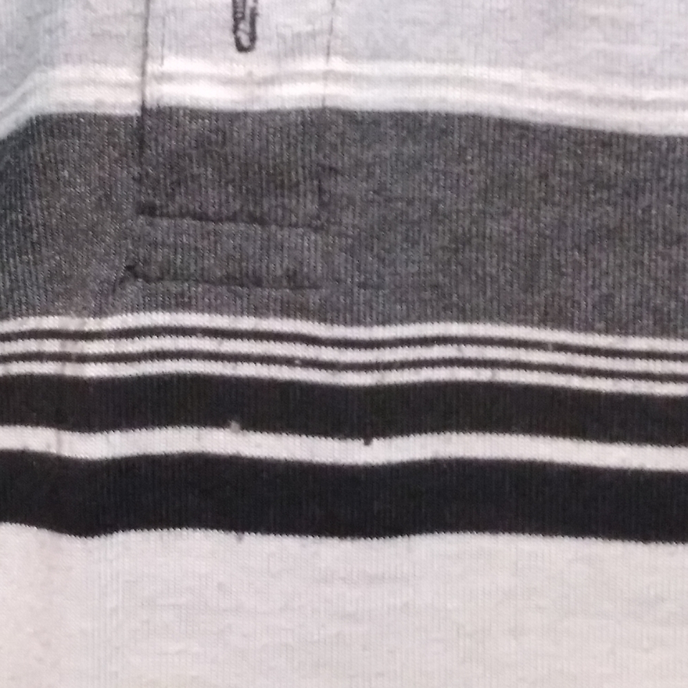 (#11) Men's Black and White Stripped Xtreme Gear Collar Shirt (Size 3XL) - Picture 11 of 12